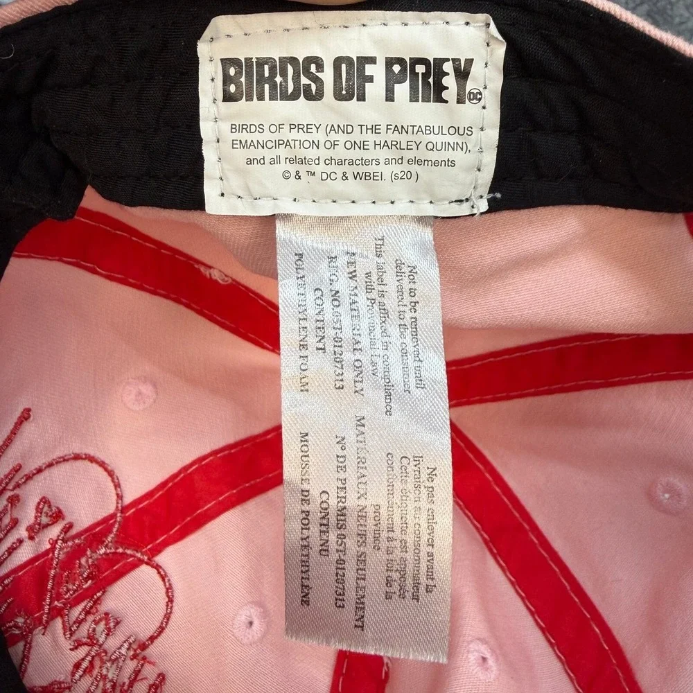 DC Comics Birds of Prey Harley Quinn Pink Baseball Cap Hat with Ears 0918